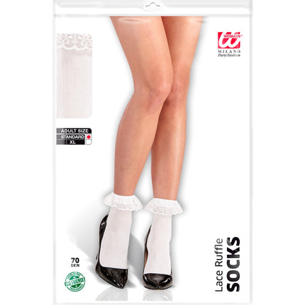 Widmann SRL Kanten sokjes wit dames