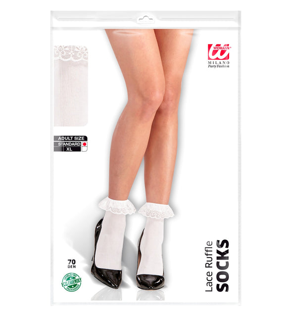 Widmann SRL Kanten sokjes wit dames