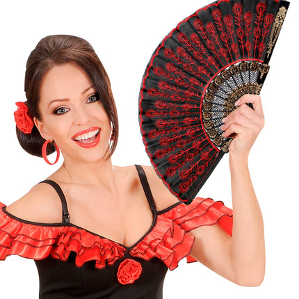 Widmann SRL Kanten waaier rood