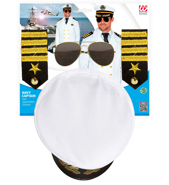 Widmann SRL Kapitein verkleedset wit