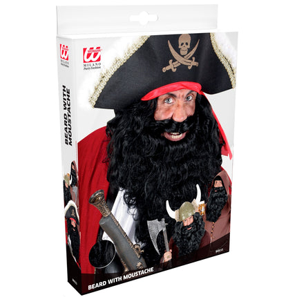 Widmann SRL Kapiteinsbaard zwart piraat
