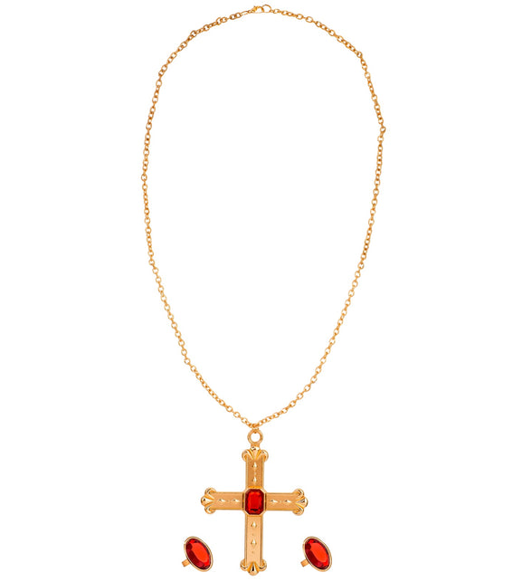 Gouden ketting met groot kruis - Cadeaus & gadgets kopen Gouden ketting met groot kruis - Cadeaus & gadgets kopen