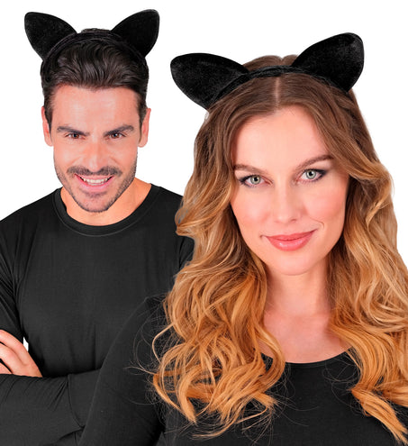 Widmann SRL Kattenoren zwart fluweel