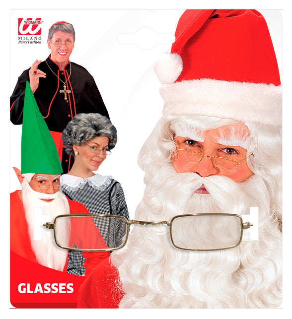 Widmann SRL Kerstman bril rechthoek goud