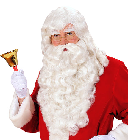 Widmann SRL Kerstman pruik met baard deluxe
