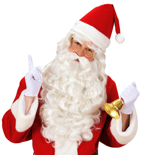 Widmann SRL Kerstman pruik met baard deluxe