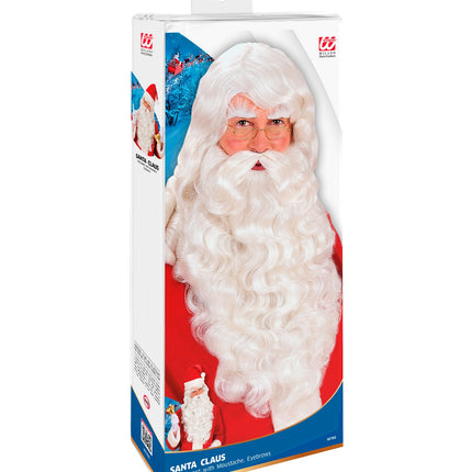 Widmann SRL Kerstman pruik met baard deluxe