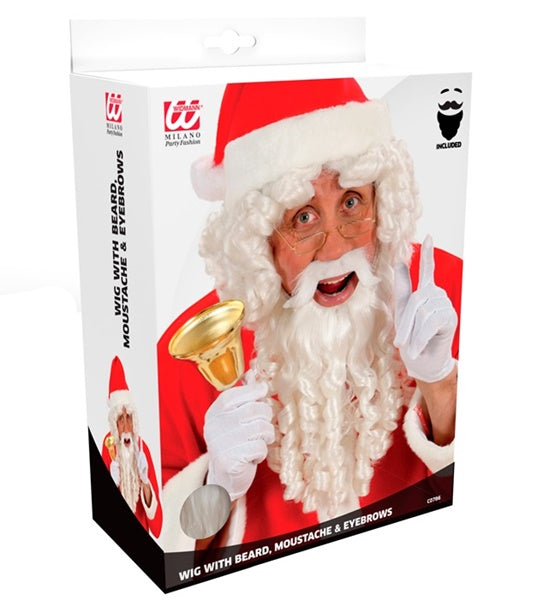 Widmann SRL Kerstman pruik met baard luxe