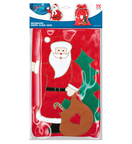 Widmann SRL Kerstman zak met opdruk rood