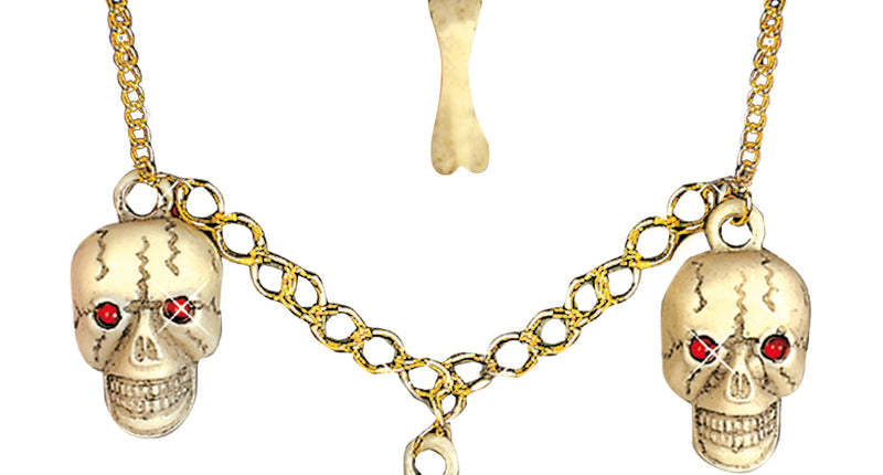 Widmann SRL Ketting met schedels en oorbellen