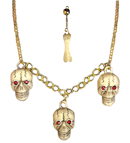 Widmann SRL Ketting met schedels en oorbellen