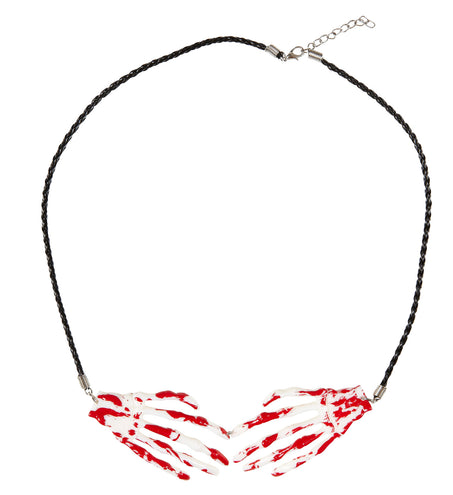 Widmann SRL Ketting skelet met bloedrige handen