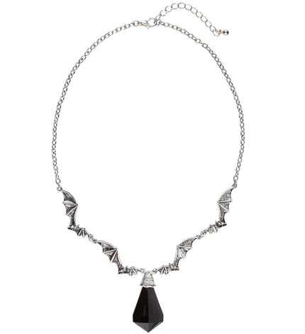 Widmann SRL Ketting vleermuis met zwarte steen