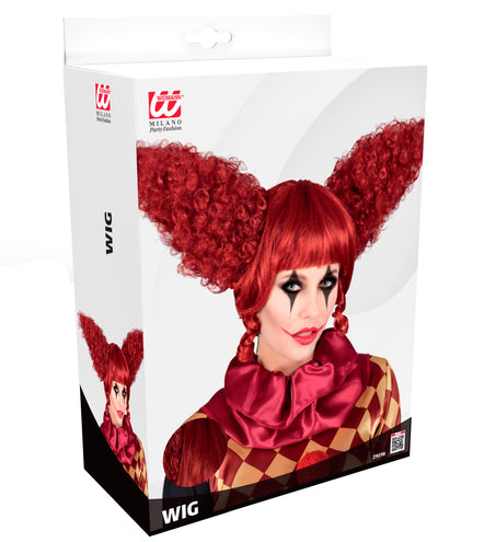 Widmann SRL Killer clown pruik rood