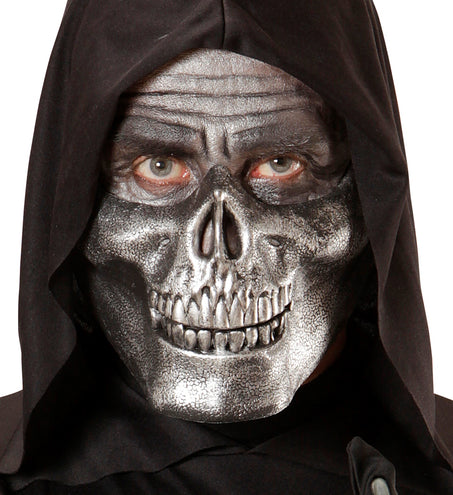 Widmann SRL Kin masker schedel skelet metallic zilver