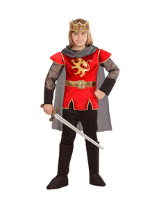Widmann SRL King Arthur kostuum rood kinderen