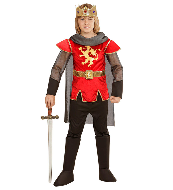 Widmann SRL King Arthur kostuum rood kinderen