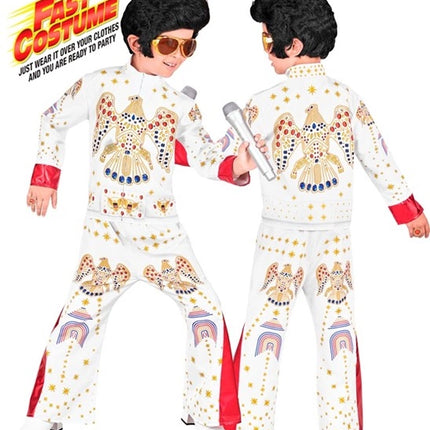 Widmann SRL King of rock wit kostuum Olivia kind