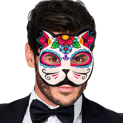 Widmann SRL Kinloos masker dag van de doden kat Mees