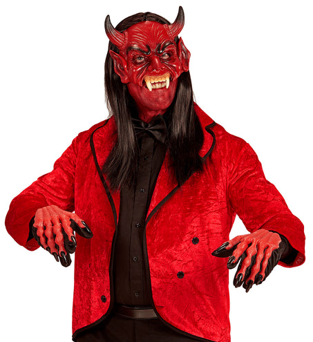 Widmann SRL Kinloos masker duivel rood