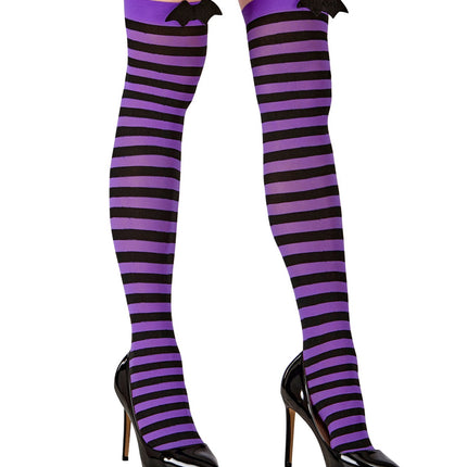 Widmann SRL Kniekous heks zwart paars vleermuis