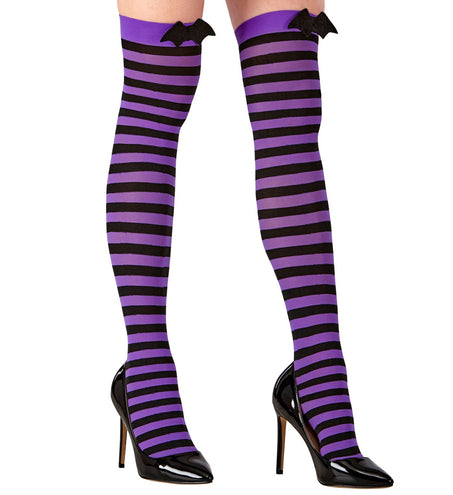 Widmann SRL Kniekous heks zwart paars vleermuis