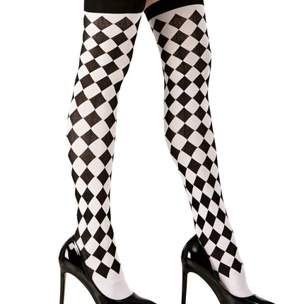 Widmann SRL Kniekousen geblokt zwart wit