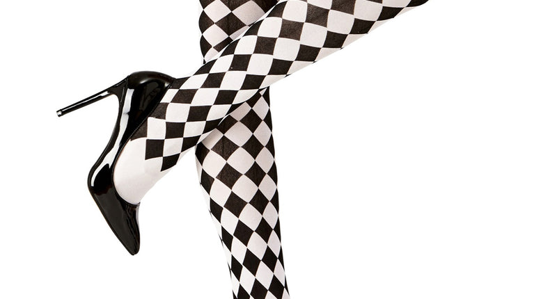 Widmann SRL Kniekousen geblokt zwart wit