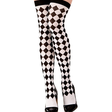 Widmann SRL Kniekousen geblokt zwart wit