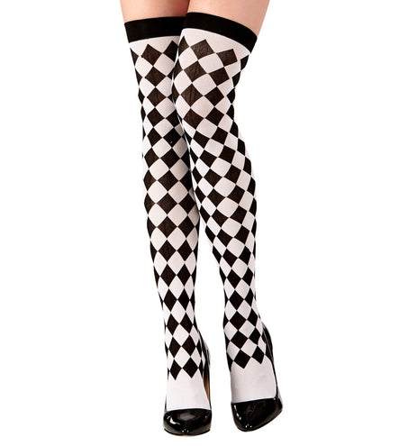 Widmann SRL Kniekousen geblokt zwart wit
