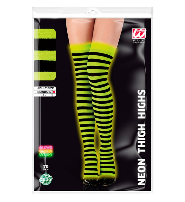 Widmann SRL Kniekousen Gestreept XL Neon Geel