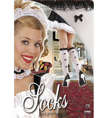 Widmann SRL Kniekousen wit kamermeisje