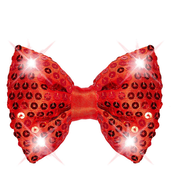 Widmann SRL Knipperende rode strikjes voor party's