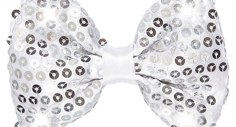 Widmann SRL Knipperende zilveren strikjes voor party's