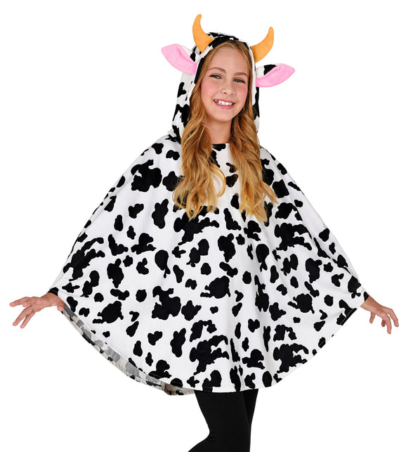 Widmann SRL Koeien poncho met muts kinderen