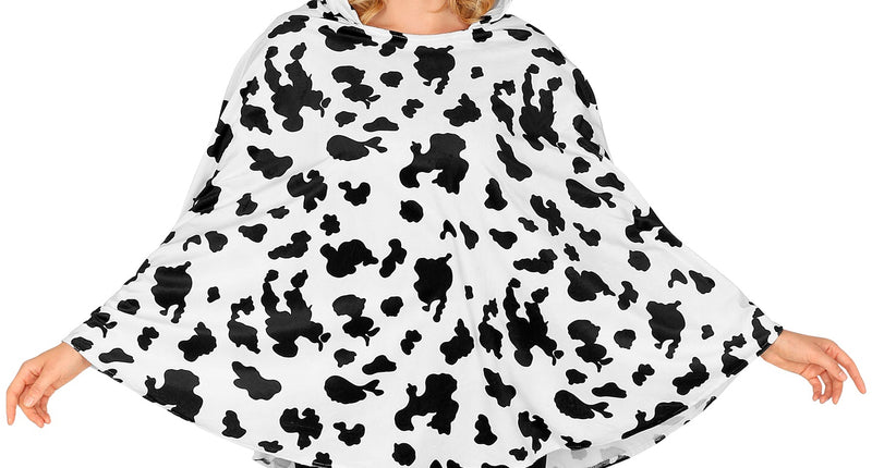 Widmann SRL Koeien poncho met muts volwassenen