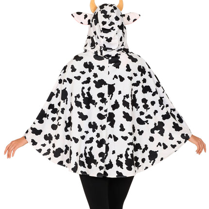 Widmann SRL Koeien poncho met muts volwassenen