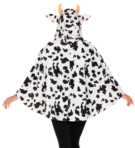 Widmann SRL Koeien poncho met muts volwassenen