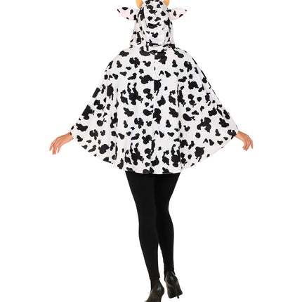 Widmann SRL Koeien poncho met muts volwassenen