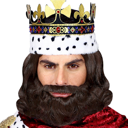 Widmann SRL Koning pruik met baard