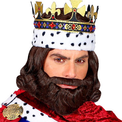 Widmann SRL Koning pruik met baard
