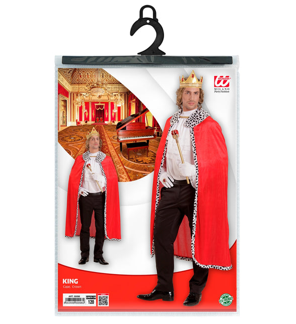 Widmann SRL Koningsmantel met kroon rood