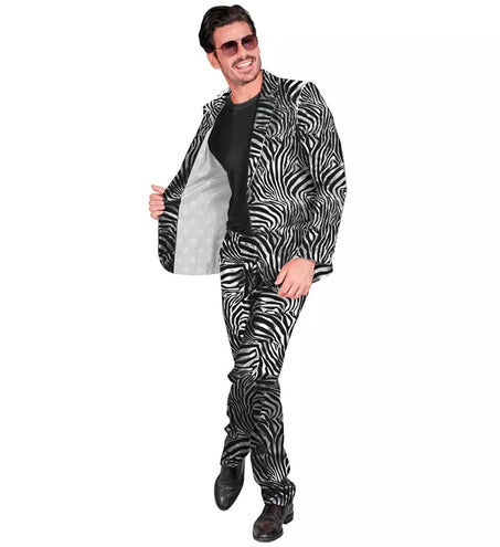 Widmann SRL Kostuum dierenprint zilver