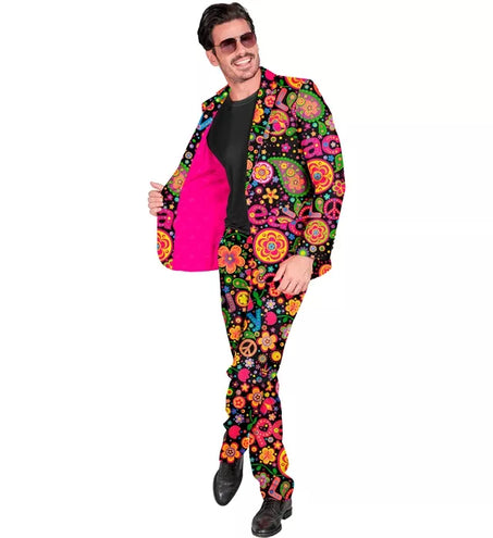 Widmann SRL Kostuum neon hippie
