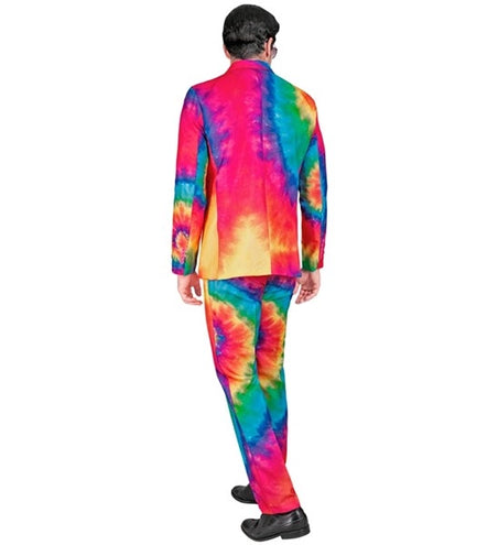 Widmann SRL Kostuum neon tie dye suit