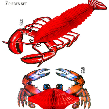 Widmann SRL Kreeft en krab decoratie voor party