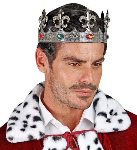 Widmann SRL Kroon metaal zilver met edelstenen haarband Yara