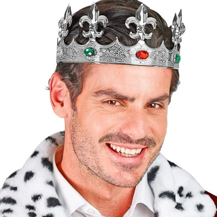 Widmann SRL Kroon metaal zilver met edelstenen haarband Yara