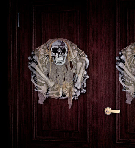 Widmann SRL Kroon schedels en botten met spinnen 50cm