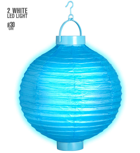 Widmann SRL Lampion Met Licht 30Cm Blauw